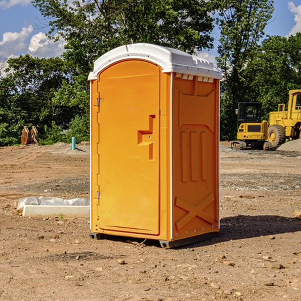 how often are the porta potties cleaned and serviced during a rental period in Twain Harte California